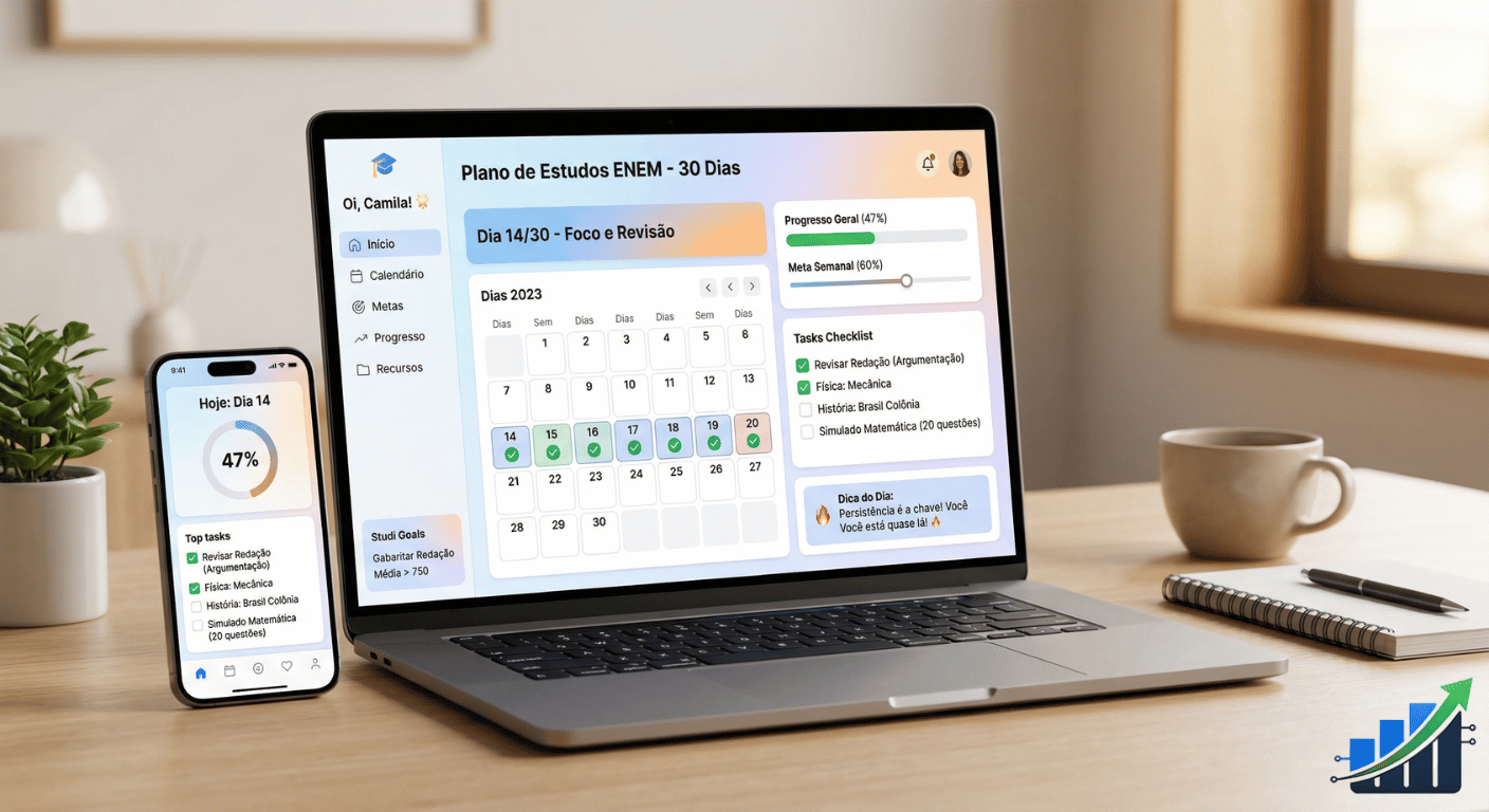 Plano de estudos personalizado de 30 dias